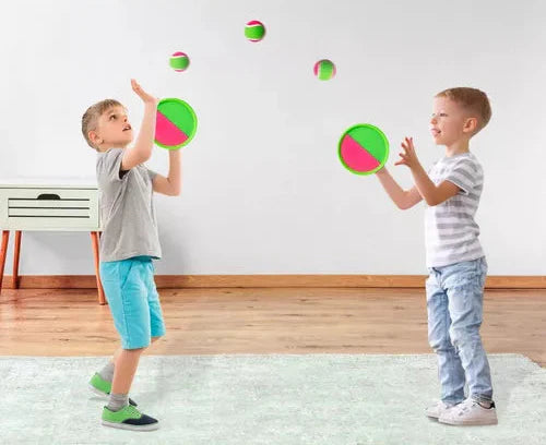 Kit 2 Raquetes de Velcro + Bola de Tênis