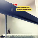 Porta Toalha para Box Preto Inox Sem Furo