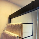 Porta Toalha para Box Preto Inox Sem Furo