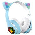 Fone de Ouvido Bluetooth Orelha de Gatinho Infantil LED