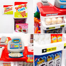 Mercadinho Infantil Caixa Registradora e Carrinho 48 peças