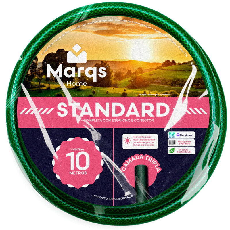 Mangueira de Jardim Trançada e Flexível Verde