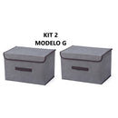 Kit 2 Caixas Organizadoras Dobráveis Multiuso em TNT