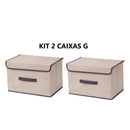 Kit 2 Caixas Organizadoras Dobráveis Multiuso em TNT
