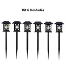 Kit Luminária Espeto Solar de Jardim LED