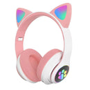 Fone de Ouvido Bluetooth Orelha de Gatinho Infantil LED