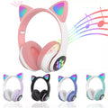 Fone de Ouvido Bluetooth Orelha de Gatinho Infantil LED