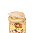 Kit 6 Potes de Vidro com Bambu