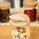 Kit 6 Potes de Vidro com Bambu