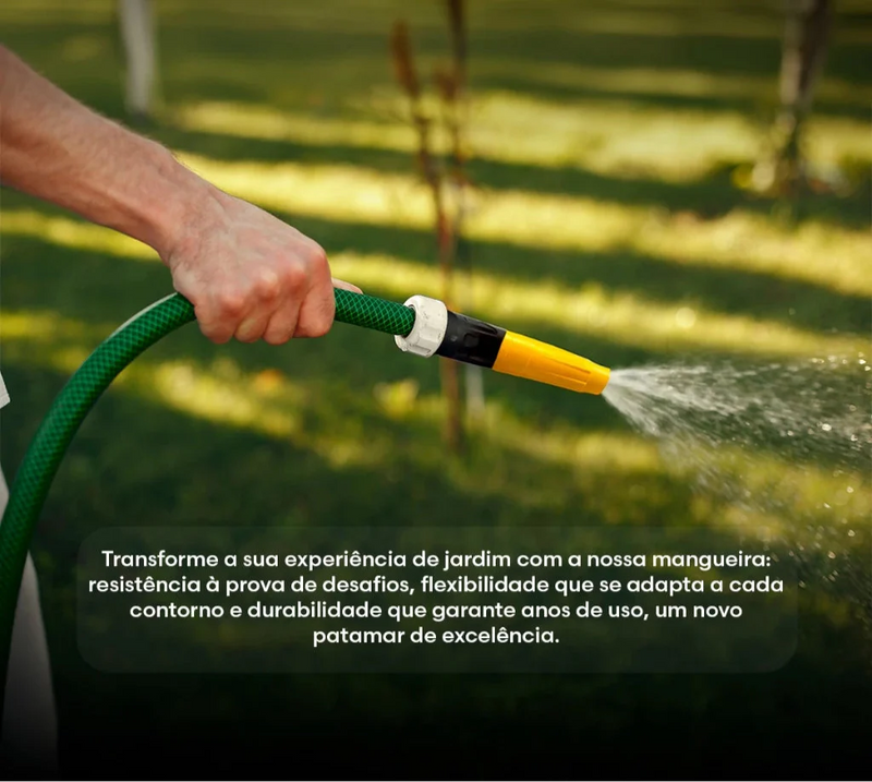 Mangueira de Jardim Trançada e Flexível Verde