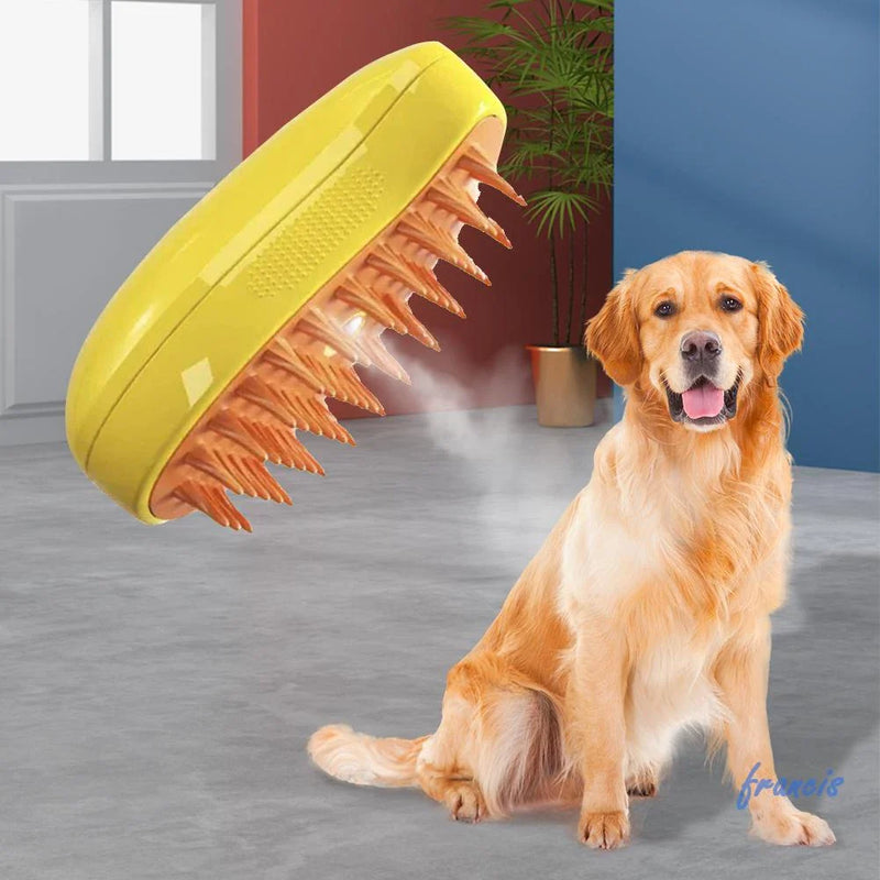 Escova Elétrica Para Remoção De Pêlos De Gato A Vapor 3 Em 1 De Cachorro Massagem [Francis.th]