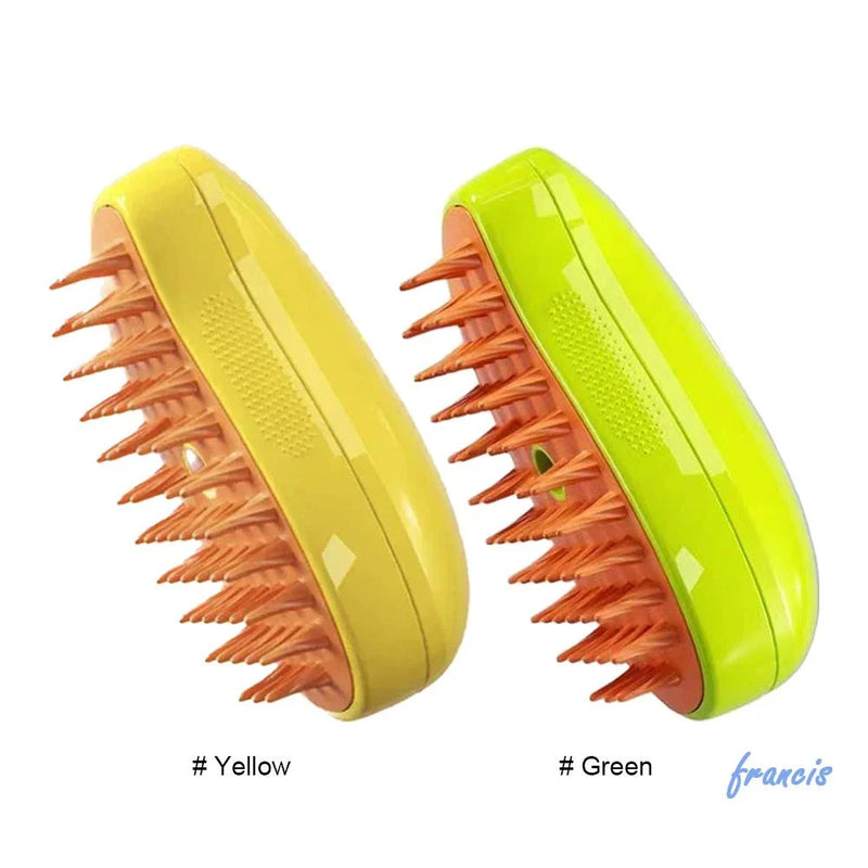 Escova Elétrica Para Remoção De Pêlos De Gato A Vapor 3 Em 1 De Cachorro Massagem [Francis.th]