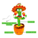 KIT 4 Brinquedo Cacto Dançante Falante Imita c/ Musicas Repete Falas