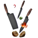 Kit de Facas Inox Antiaderentes