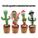 KIT 4 Brinquedo Cacto Dançante Falante Imita c/ Musicas Repete Falas